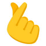 🫰 Hand with Index Finger and Thumb Crossed, Emoji by Google