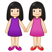 👭🏻 Women Holding Hands: Light Skin Tone, Emoji by Samsung