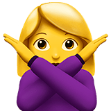 🙅‍♀️ Woman Gesturing No, Emoji by Apple