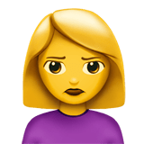 🙎‍♀️ Schmollende Frau Emoji von Apple