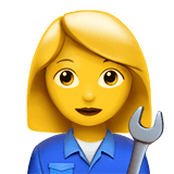 👩‍🔧 Mechanikerin Emoji von Apple