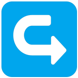 ↪️ Left Arrow Curving Right, Emoji by Microsoft