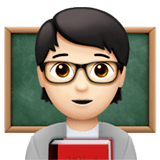 🧑🏻‍🏫 Lehrer(in): Helle Hautfarbe Emoji von Apple