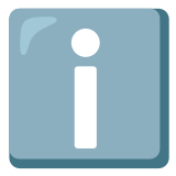 ℹ️ Buchstabe „i“ in Blauem Quadrat Emoji von Google
