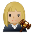 👩🏼‍⚖️ Женщина-Судья: Светлый Тон Кожи, смайлик от Samsung
