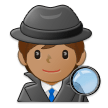 🕵🏽 Detektiv(in): Mittlere Hautfarbe Emoji von Samsung