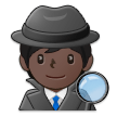 🕵🏿 Detektiv(in): Dunkle Hautfarbe Emoji von Samsung