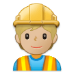 👷🏼 Bauarbeiter(in): Mittelhelle Hautfarbe Emoji von Samsung