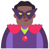 🦹🏾‍♂️ Man Supervillain: Medium-Dark Skin Tone, Emoji by Microsoft