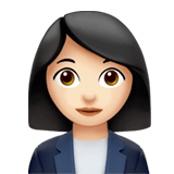 👩🏻‍💼 Büroangestellte: Helle Hautfarbe Emoji von Apple