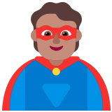 🦸🏽 Superheld(in): Mittlere Hautfarbe Emoji von Microsoft