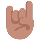 🤘🏽 Sign of The Horns: Medium Skin Tone, Emoji by Microsoft