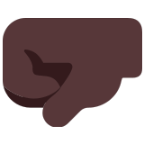 🤛🏿 Poing À Gauche : Peau Foncée Emoji par Microsoft