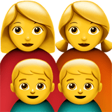 👩‍👩‍👦‍👦 Familie: Frau, Frau, Junge Und Junge Emoji von Apple