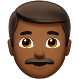 👨🏾 Mann: Mitteldunkle Hautfarbe Emoji von Apple