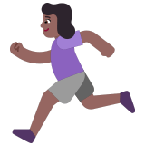 🏃🏾‍♀️ Laufende Frau: Mitteldunkle Hautfarbe Emoji von Microsoft