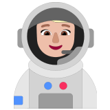 👩🏼‍🚀 Astronautin: Mittelhelle Hautfarbe Emoji von Microsoft