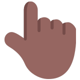 👆🏾 Backhand Index Pointing Up: Medium-Dark Skin Tone, Emoji by Microsoft