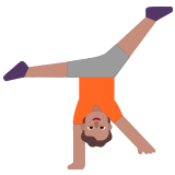 🤸🏽 Person Cartwheeling: Medium Skin Tone, Emoji by Microsoft