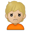 🙍🏼 Person Frowning: Medium-Light Skin Tone, Emoji by Samsung