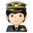 🧑🏻‍✈️ Pilot: Light Skin Tone, Emoji by Samsung