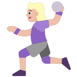 🤾🏼‍♀️ Woman Playing Handball: Medium-Light Skin Tone, Emoji by Microsoft