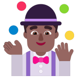 🤹🏾‍♂️ Man Juggling: Medium-Dark Skin Tone, Emoji by Microsoft
