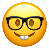 🤓 Visage De Geek Emoji par Apple