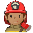 🧑🏽‍🚒 Feuerwehrmann/-Frau: Mittlere Hautfarbe Emoji von Samsung