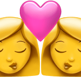 👩‍❤️‍💋‍👩 Bisou : Femme Et Femme Emoji par Apple