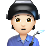 🧑🏻‍🏭 Fabrikarbeiter(in): Helle Hautfarbe Emoji von Apple