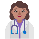 👩🏽‍⚕️ Woman Health Worker: Medium Skin Tone, Emoji by Microsoft