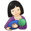 🤱🏻 Breast-Feeding: Light Skin Tone, Emoji by Samsung