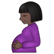 🤰🏿 Беременная Женщина: Очень Темный Тон Кожи, смайлик от Samsung