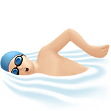 🏊🏻‍♂️ Man Swimming: Light Skin Tone, Emoji by Apple