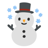 ☃️ Schneemann Im Schnee Emoji von Google
