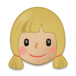 👧🏼 Girl: Medium-Light Skin Tone, Emoji by Samsung