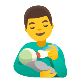 👨‍🍼 Stillender Mann Emoji von Google