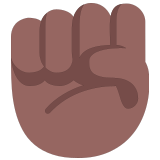 ✊🏾 Erhobene Faust: Mitteldunkle Hautfarbe Emoji von Microsoft