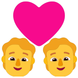 💑 Couple Avec Cœur Emoji par Microsoft
