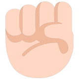 ✊🏻 Erhobene Faust: Helle Hautfarbe Emoji von Microsoft