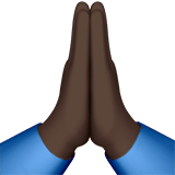 🙏🏿 Betende Hände: Dunkle Hautfarbe Emoji von Apple