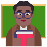 👨🏾‍🏫 Man Teacher: Medium-Dark Skin Tone, Emoji by Microsoft