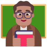 👨🏽‍🏫 Man Teacher: Medium Skin Tone, Emoji by Microsoft