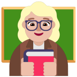 👩🏼‍🏫 Woman Teacher: Medium-Light Skin Tone, Emoji by Microsoft