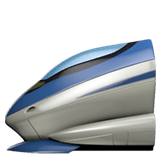 🚄 Hochgeschwindigkeitszug Mit Spitzer Nase Emoji von Apple