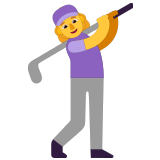 🏌️‍♀️ Golfeuse Emoji par Microsoft