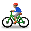 🚴🏽‍♂️ Мужчина на Велосипеде: Средний Тон Кожи, смайлик от Samsung