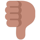 👎🏽 Daumen Runter: Mittlere Hautfarbe Emoji von Microsoft
