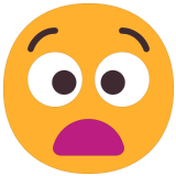 😧 Qualvolles Gesicht Emoji von Microsoft
